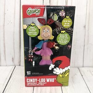 Dr Seuss The Grinch Cindy-Lou Who Airdorable Airblown Inflatable 23” Tabletop